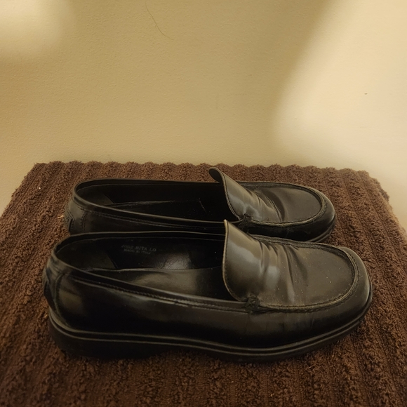 Coach Women’s 8.5B Black Leather Rita Loafers Made in Italy